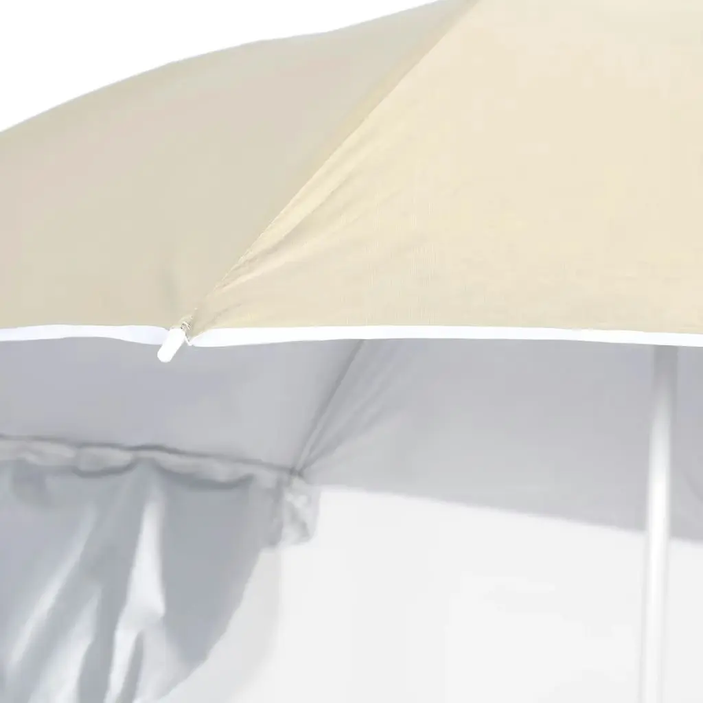 Beach Umbrella with Side Walls Sand 215 cm 318836