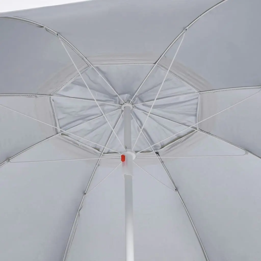 Beach Umbrella with Side Walls Sand 215 cm 318836