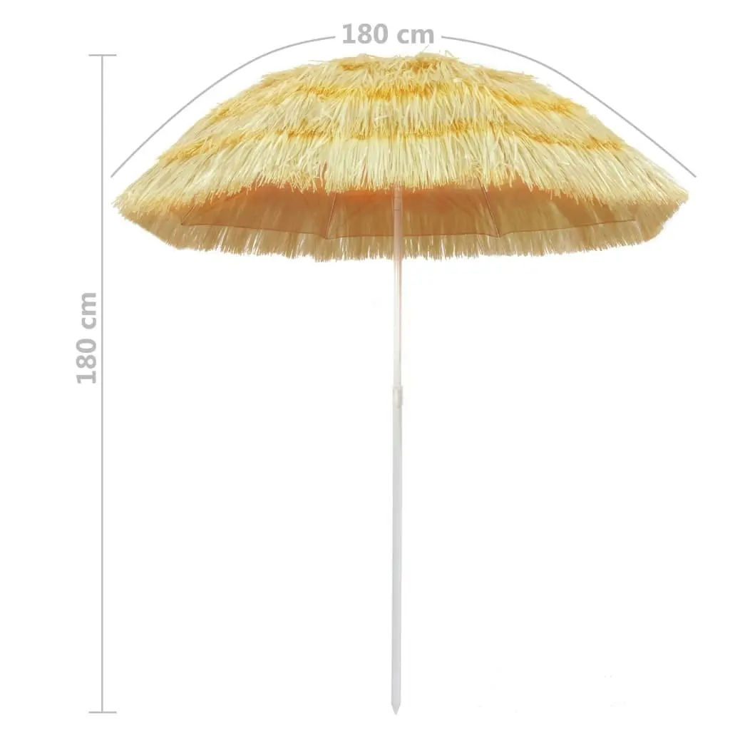 Beach Umbrella Natural 180 cm Hawaii Style 44547