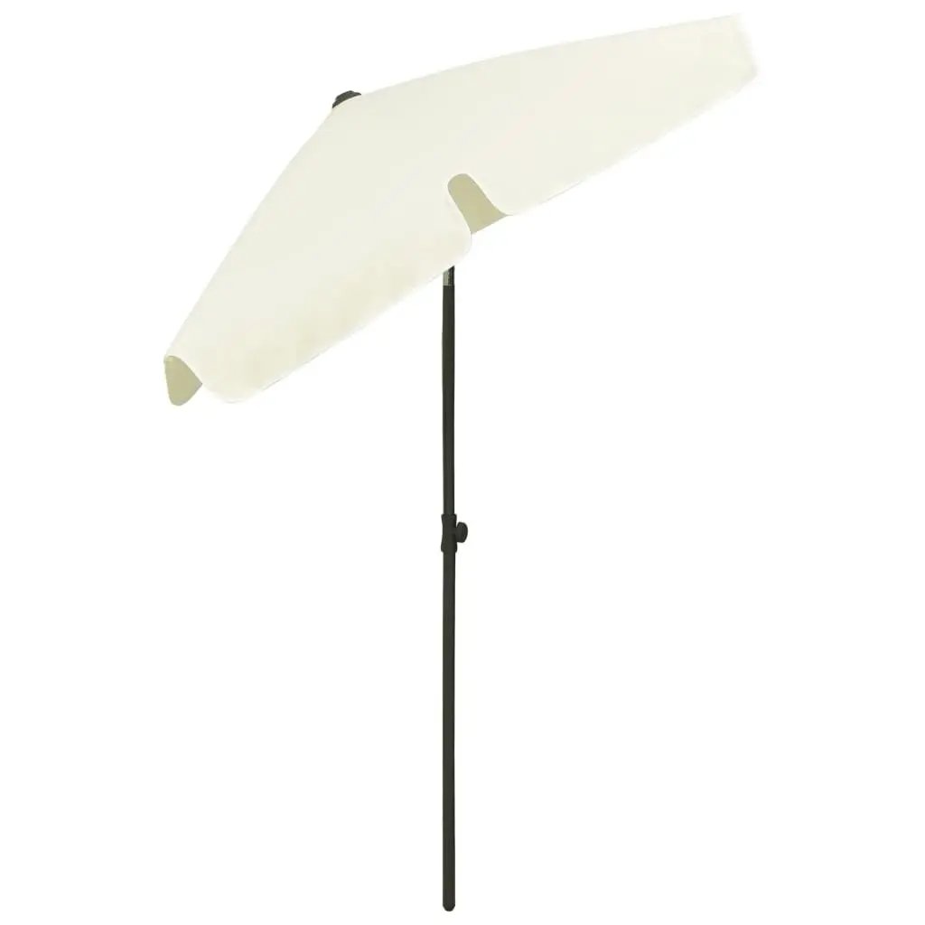 Beach Umbrella Sand Yellow 180x120 cm 314719