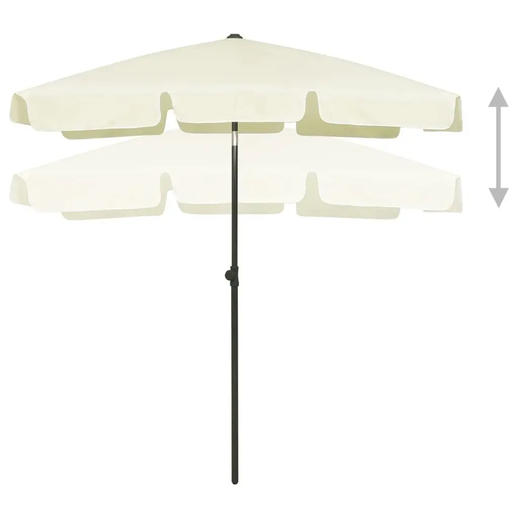 Beach Umbrella Sand Yellow 180x120 cm 314719