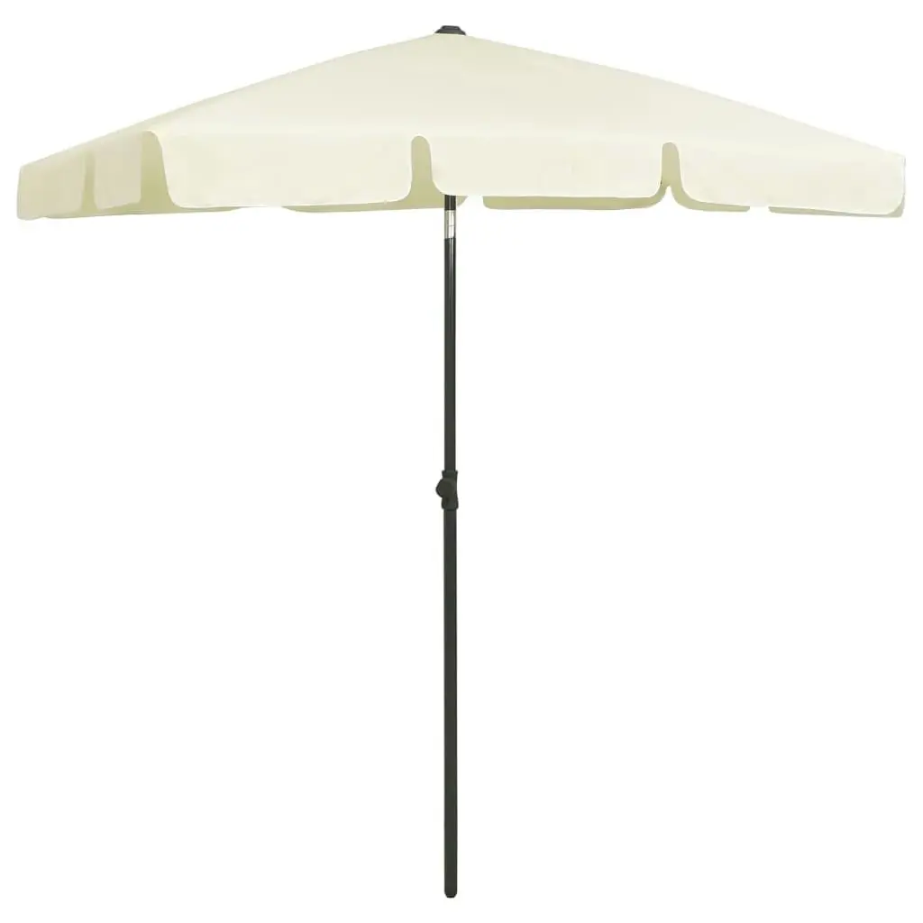 Beach Umbrella Sand Yellow 180x120 cm 314719