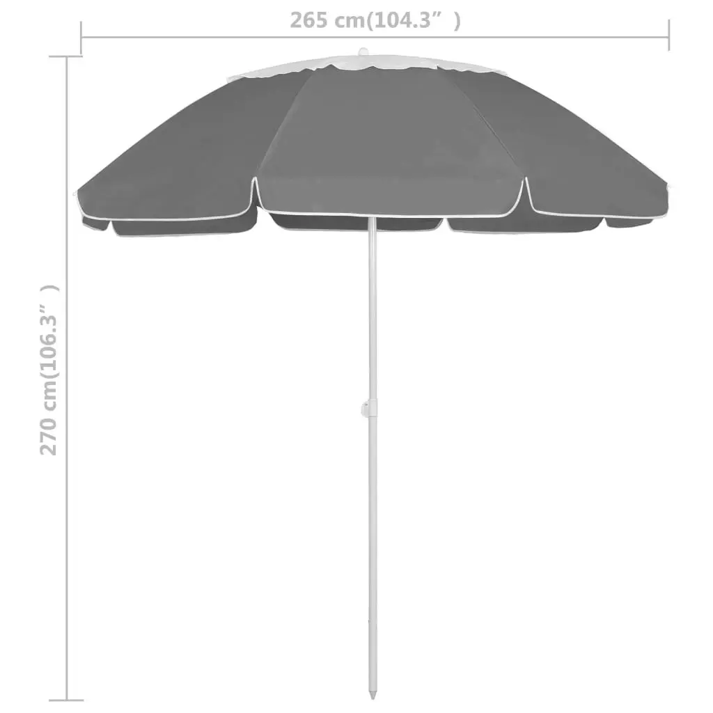 Beach Umbrella Anthracite 300 cm 314718