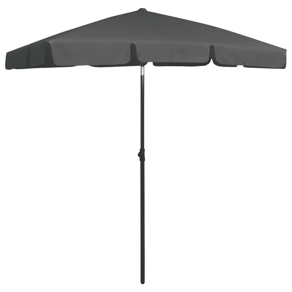 Beach Umbrella Anthracite 180x120 cm 314721