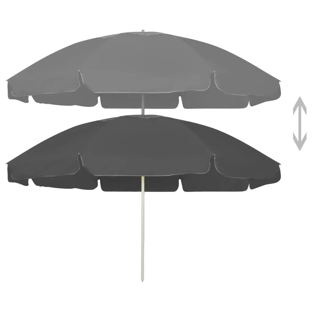 Beach Umbrella Anthracite 240 cm 314714