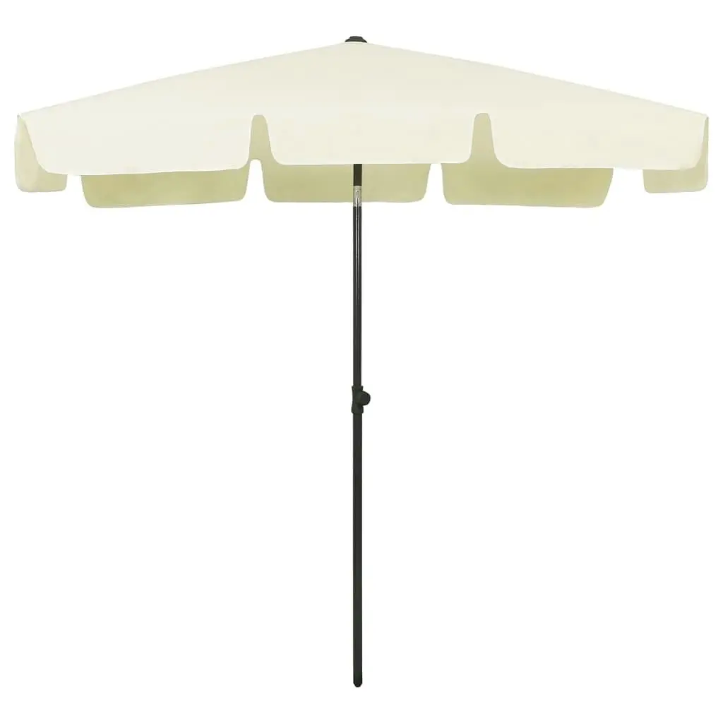 Beach Umbrella Sand Yellow 200x125 cm 314727