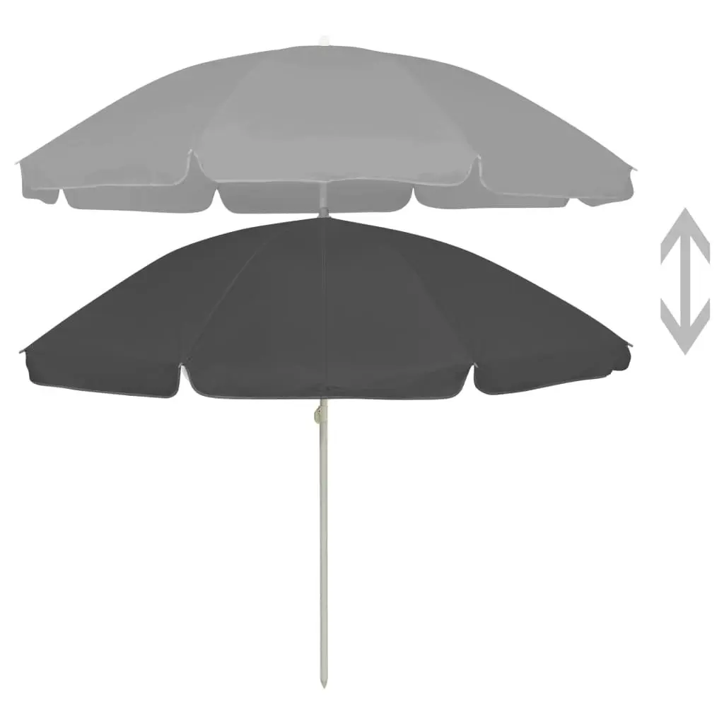 Beach Umbrella Anthracite 240 cm 314706