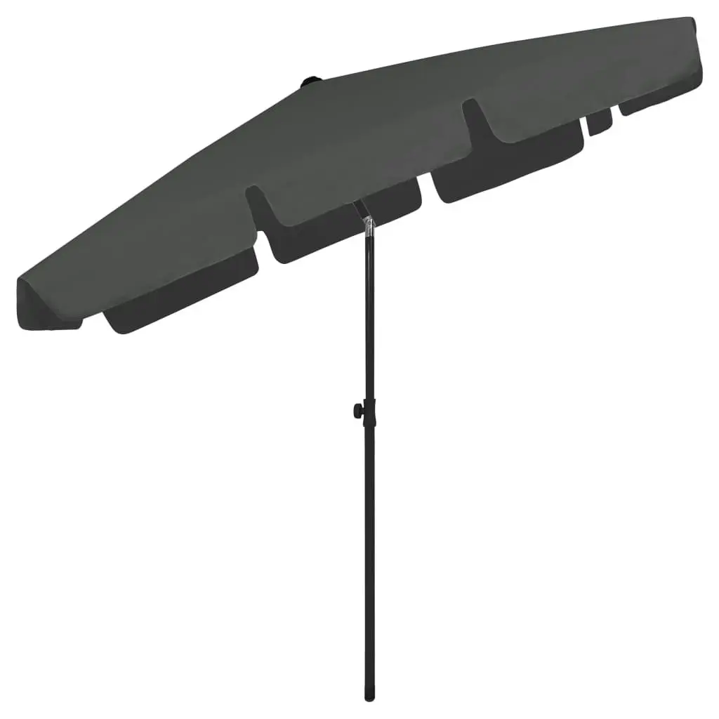 Beach Umbrella Anthracite 200x125 cm 314729