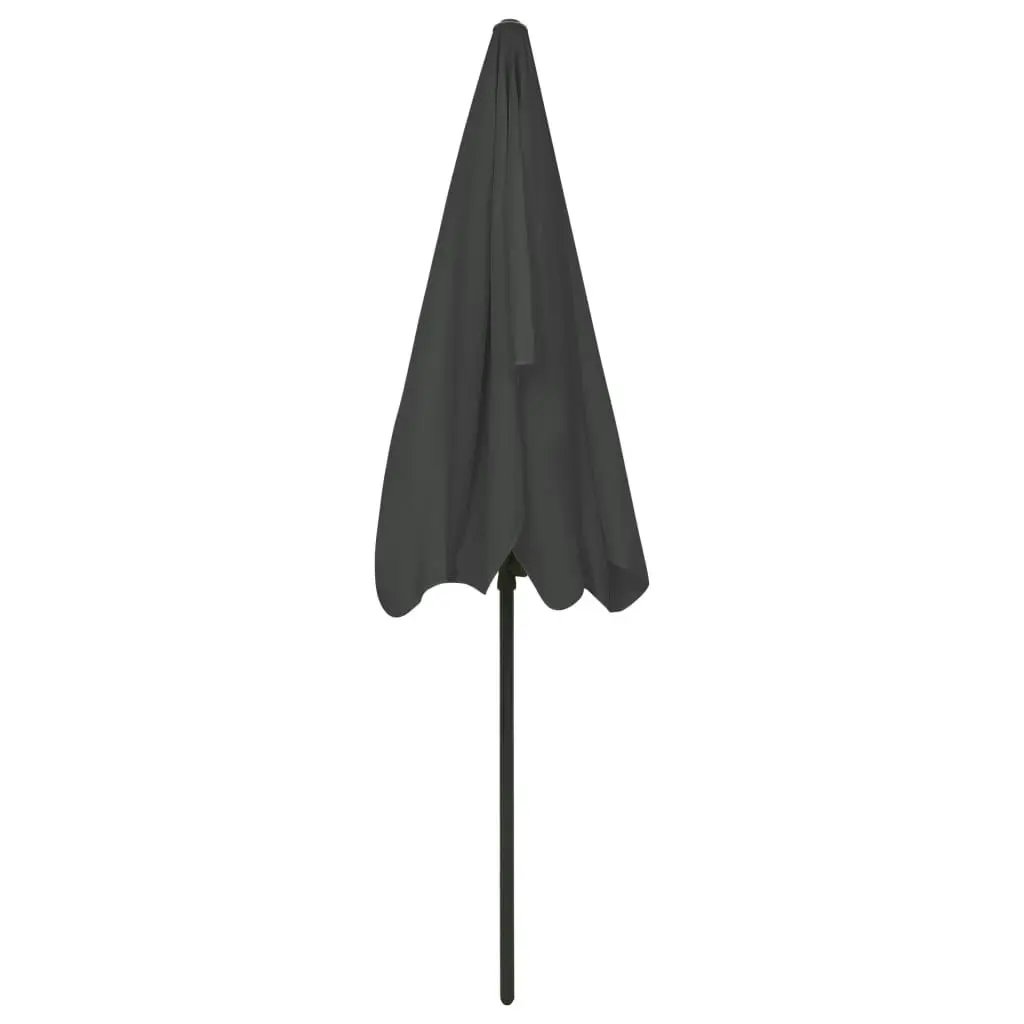 Beach Umbrella Anthracite 200x125 cm 314729