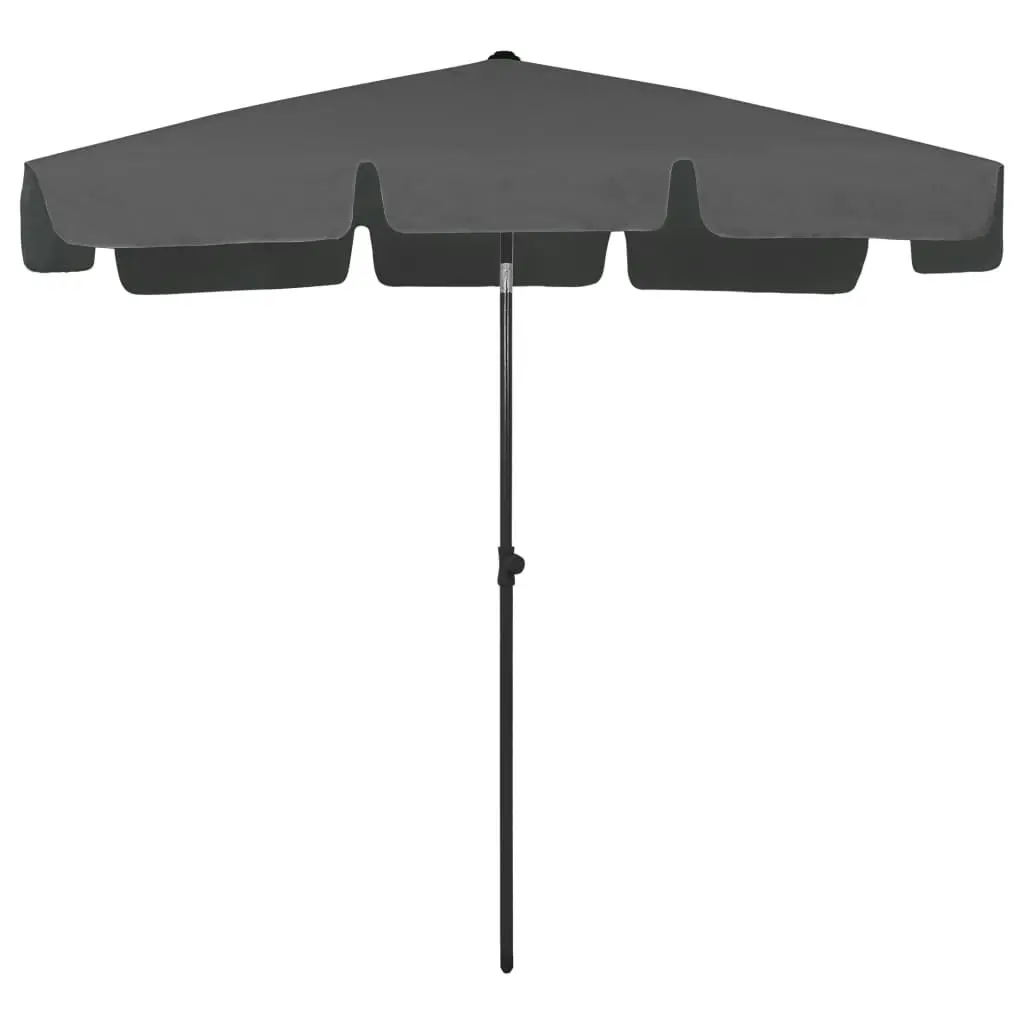 Beach Umbrella Anthracite 200x125 cm 314729