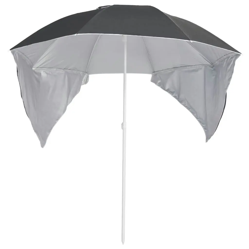 Beach Umbrella with Side Walls Anthracite 215 cm 318839