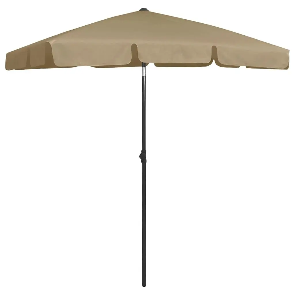 Beach Umbrella Taupe 180x120 cm 314722