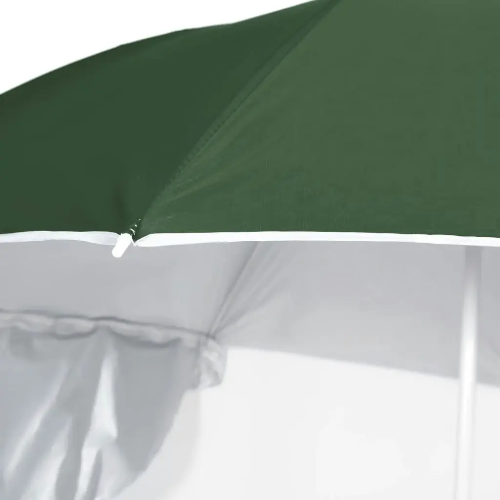 Beach Umbrella with Side Walls Green 215 cm 318838