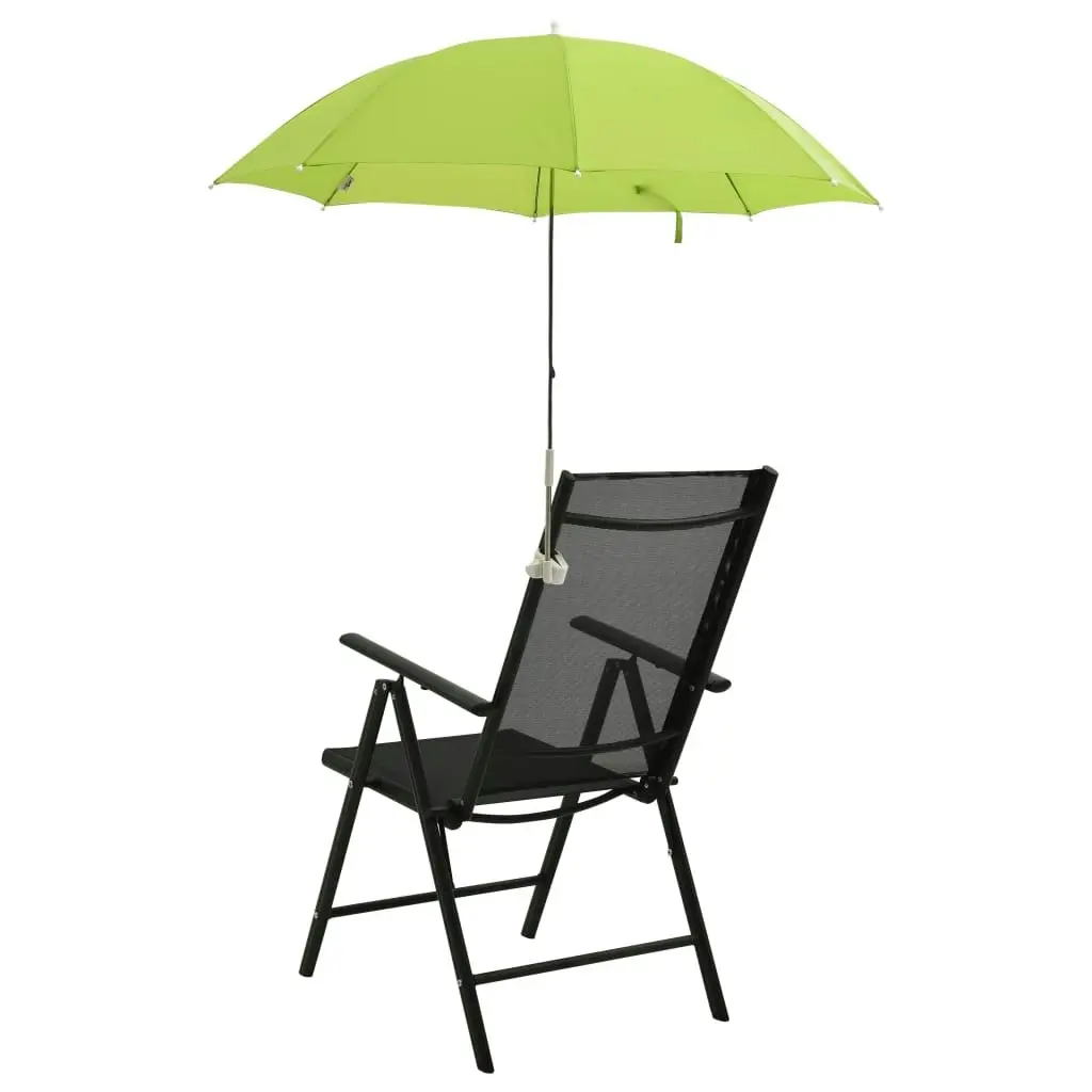 Camping Chair Parasols 2 pcs Green 105 cm 47935