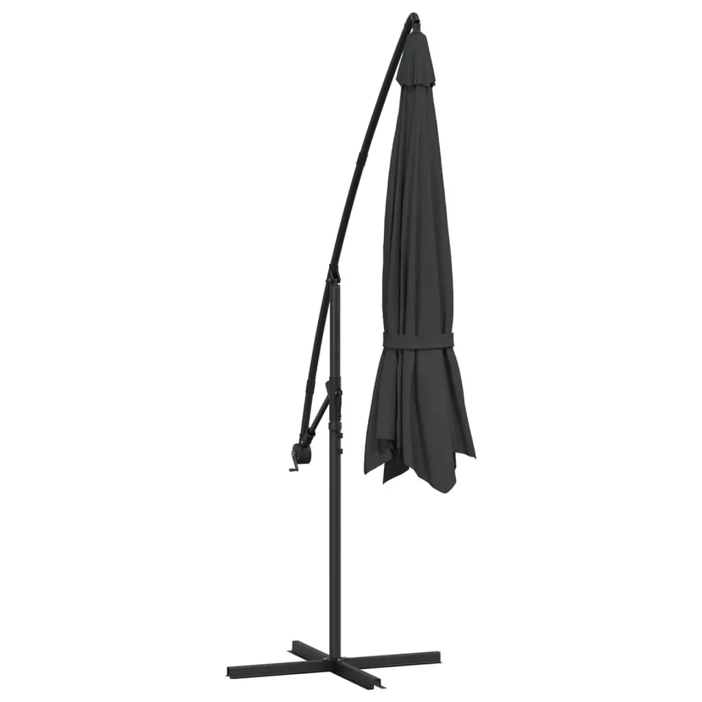 Cantilever Umbrella with Aluminium Pole 350 cm Black 47130