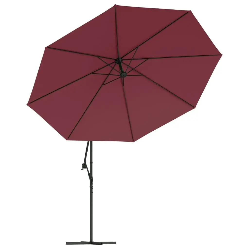 Cantilever Umbrella with Aluminium Pole 350 cm Bordeaux Red 44507