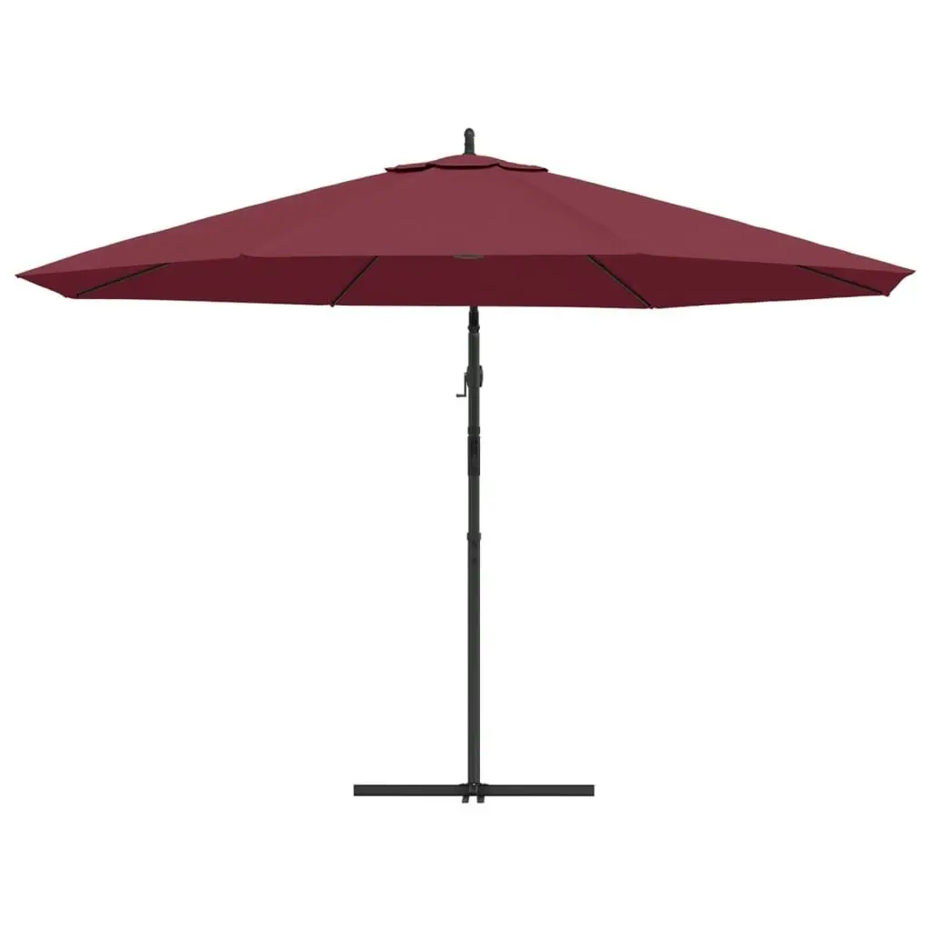 Cantilever Umbrella with Aluminium Pole 350 cm Bordeaux Red 44507