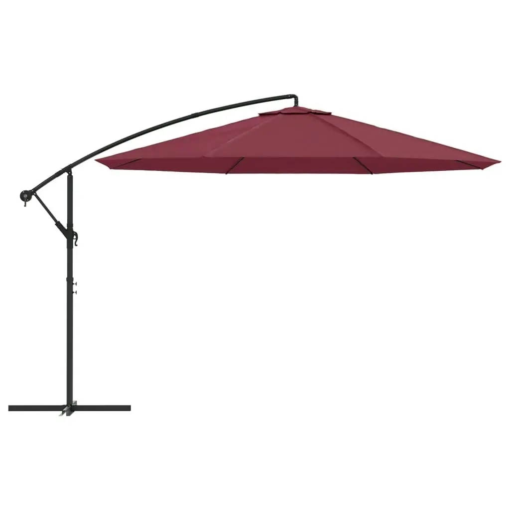 Cantilever Umbrella with Aluminium Pole 350 cm Bordeaux Red 44507