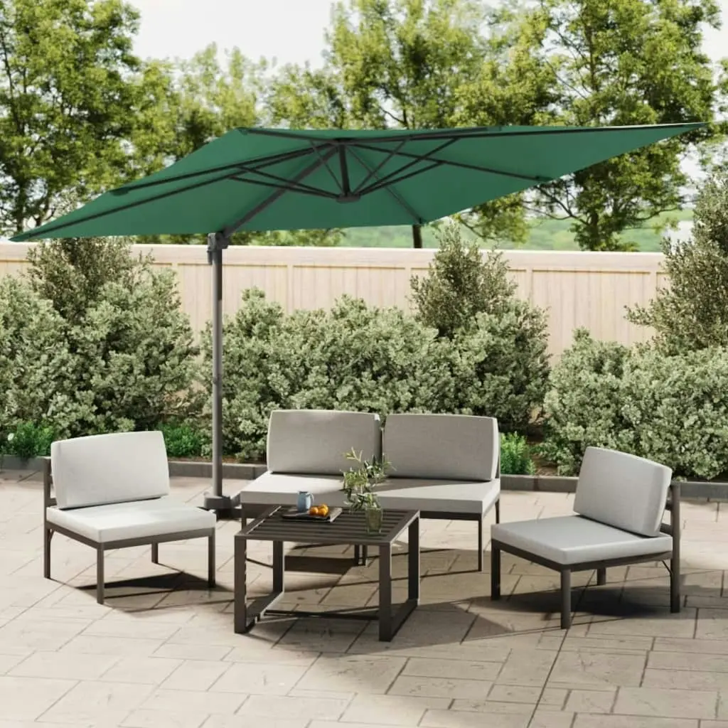 Cantilever Umbrella with Aluminium Pole Green 400x300 cm 319914