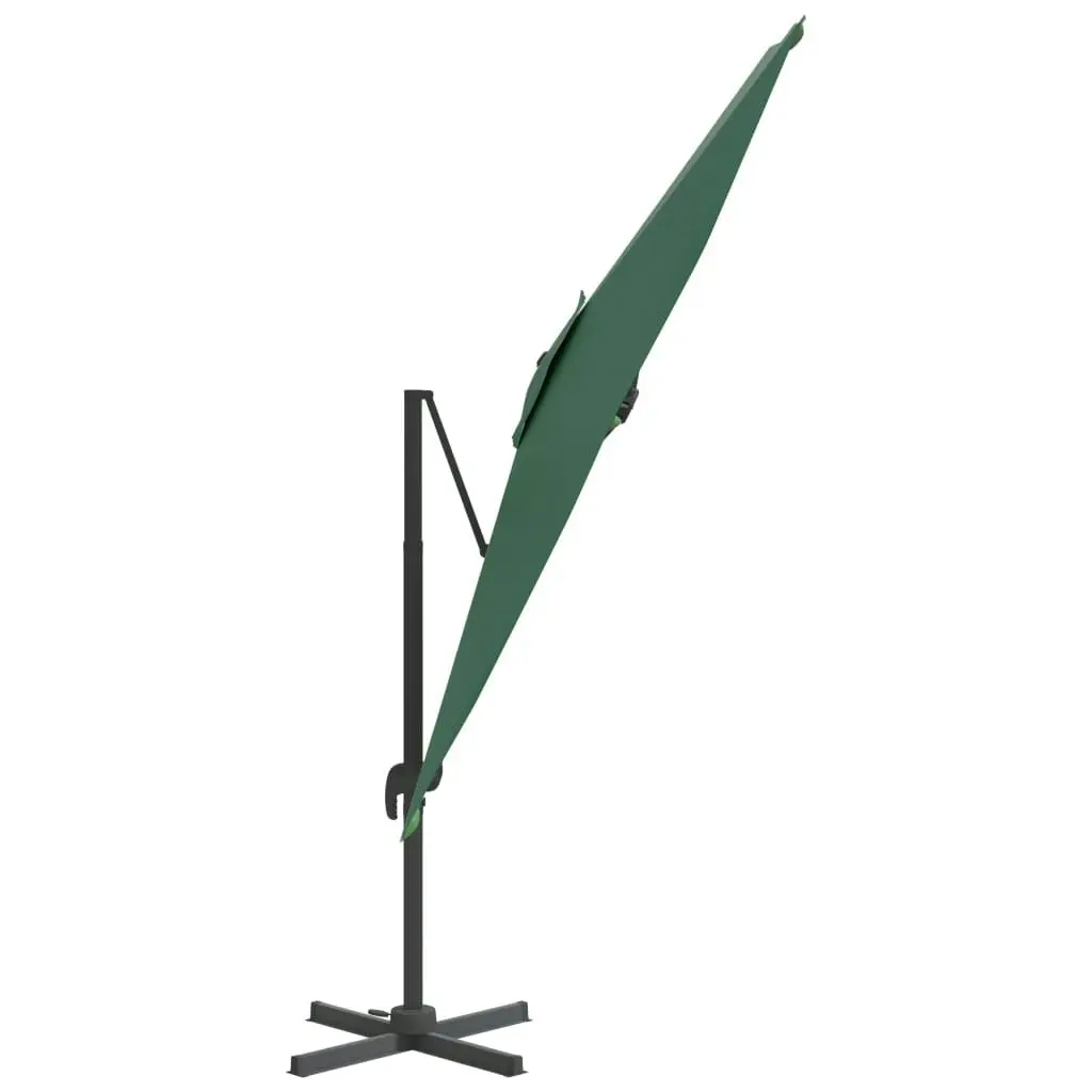 Cantilever Umbrella with Aluminium Pole Green 400x300 cm 319914