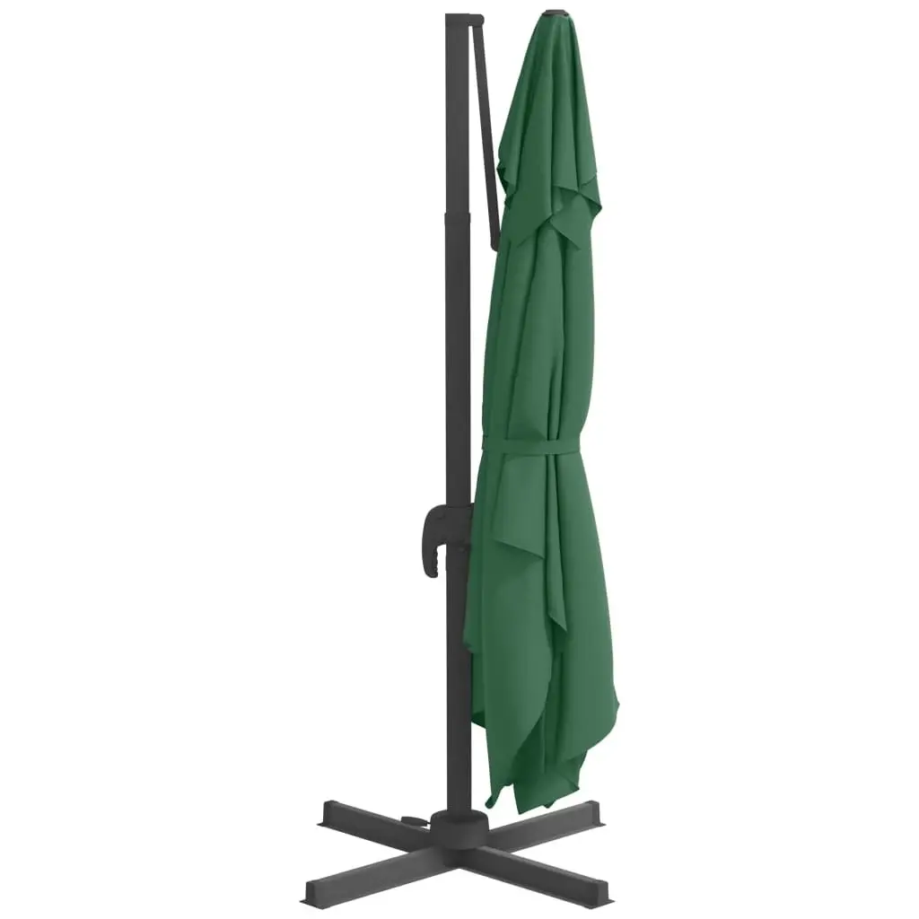 Cantilever Umbrella with Aluminium Pole Green 400x300 cm 319914