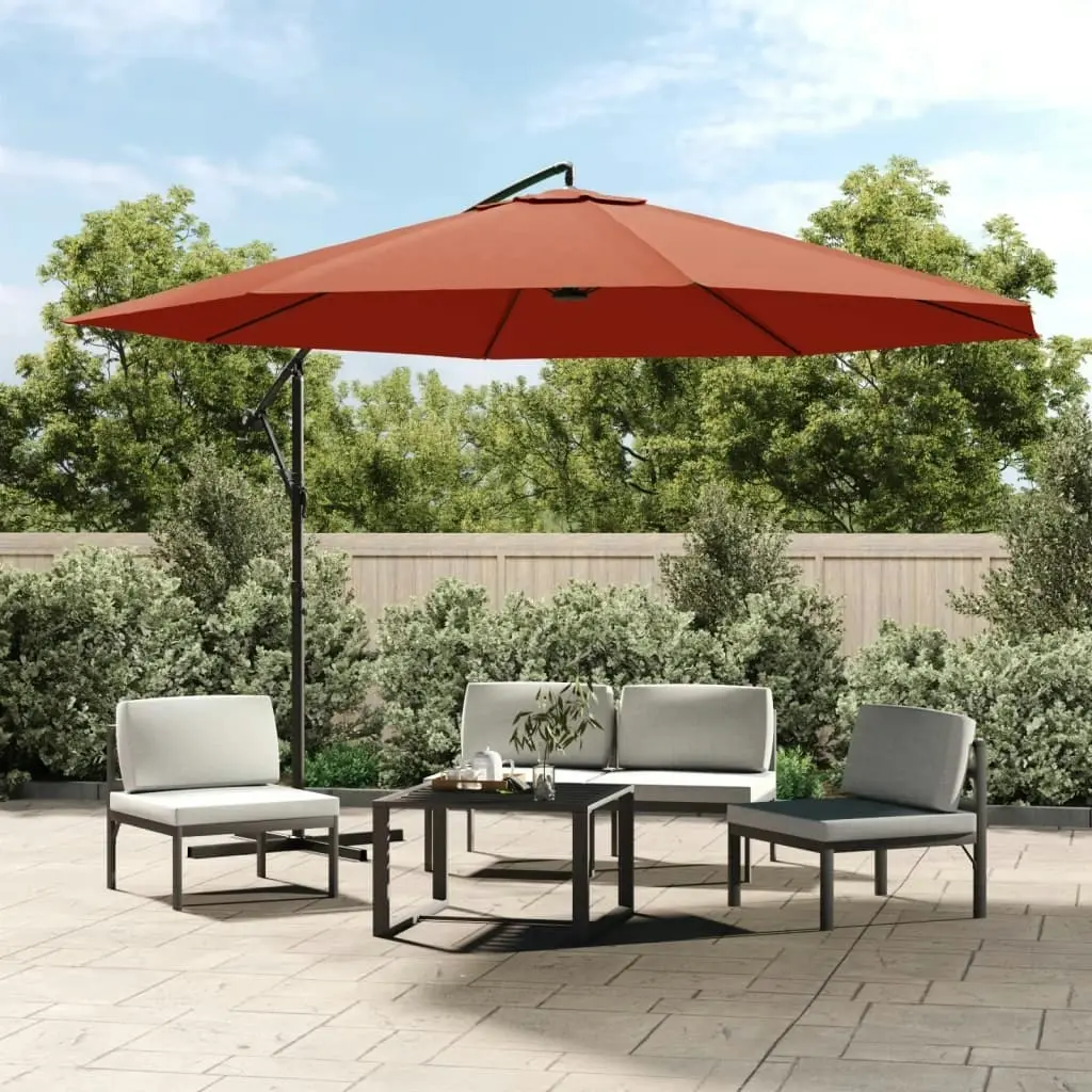 Cantilever Umbrella with Aluminium Pole 350 cm Terracotta 44508