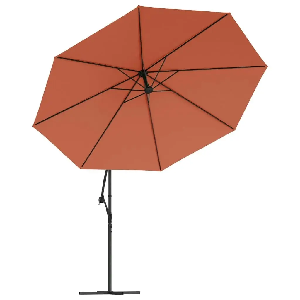 Cantilever Umbrella with Aluminium Pole 350 cm Terracotta 44508