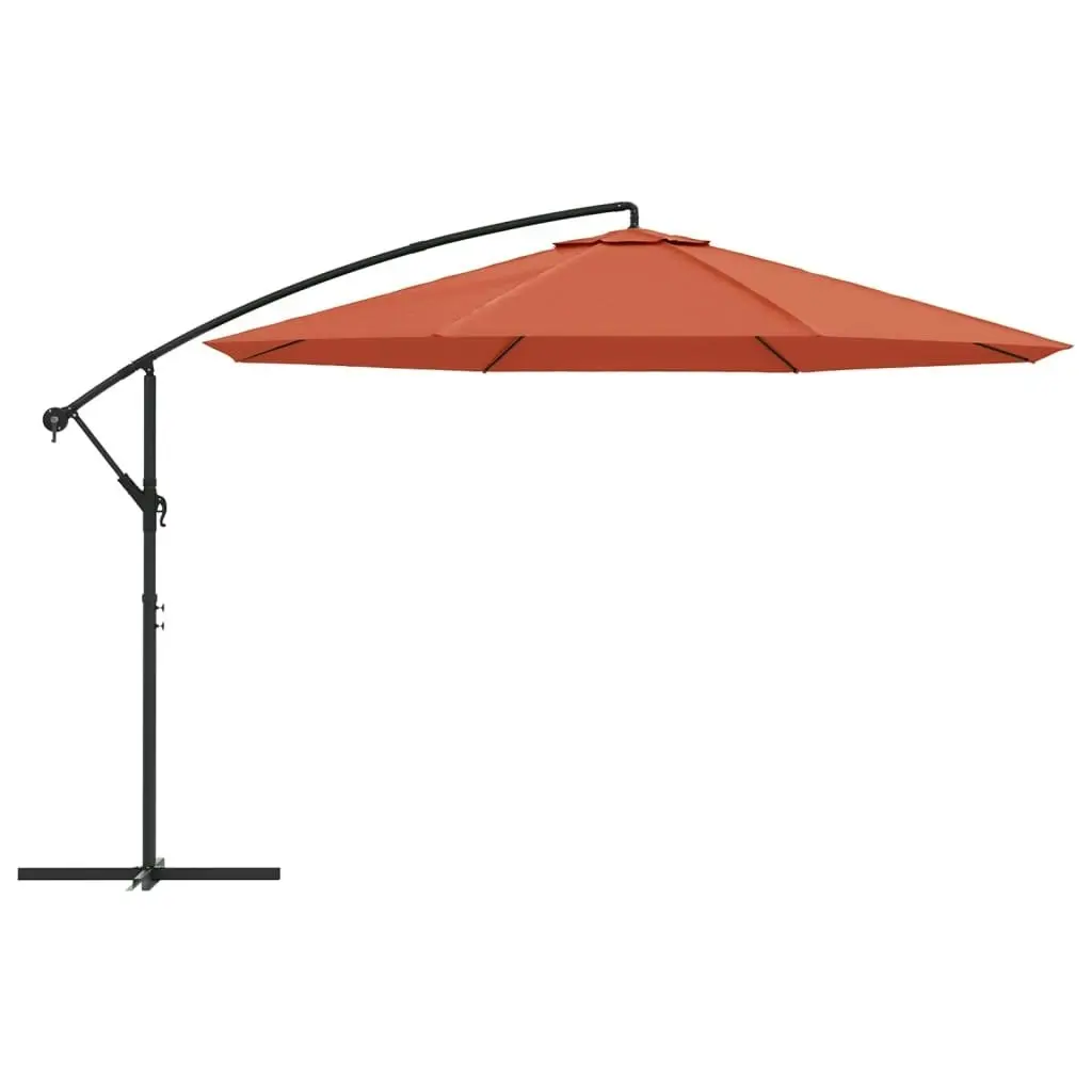 Cantilever Umbrella with Aluminium Pole 350 cm Terracotta 44508