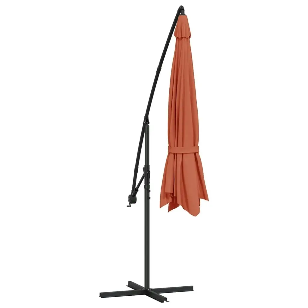 Cantilever Umbrella with Aluminium Pole 350 cm Terracotta 44508