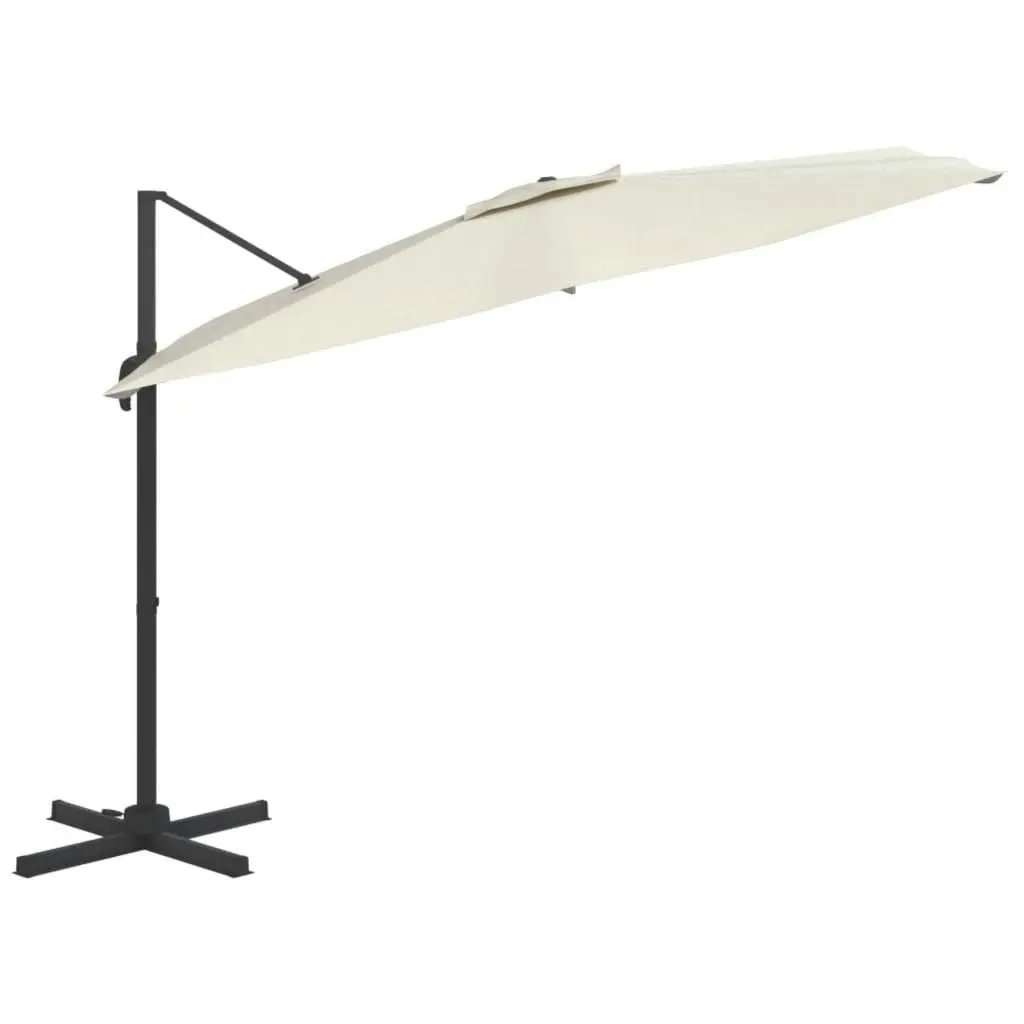 Cantilever Umbrella with Aluminium Pole Sand White 300x300 cm 319911