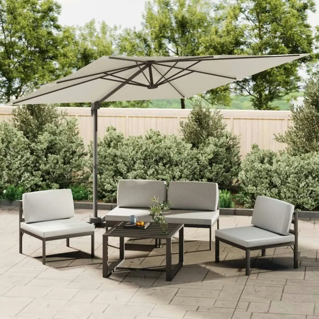 Cantilever Umbrella with Aluminium Pole Sand White 300x300 cm 319911