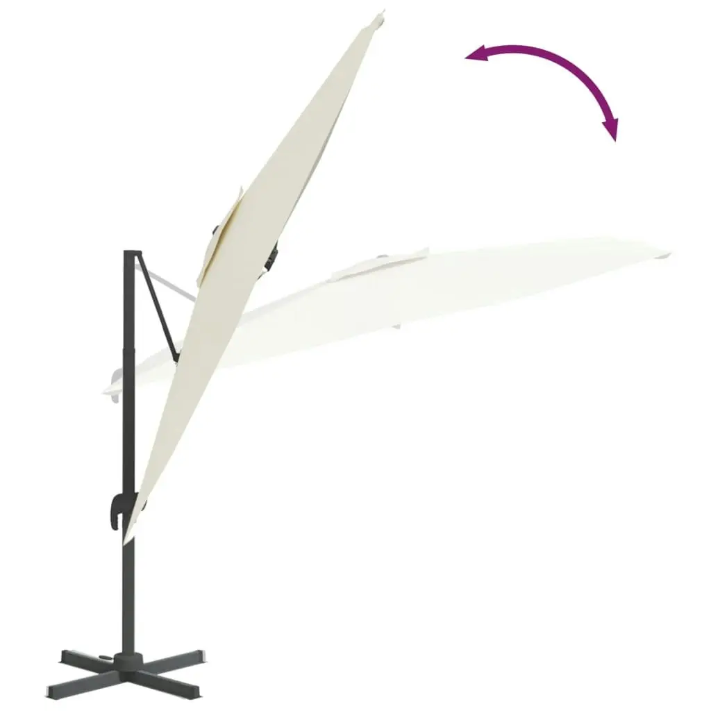 Cantilever Umbrella with Aluminium Pole Sand White 300x300 cm 319911