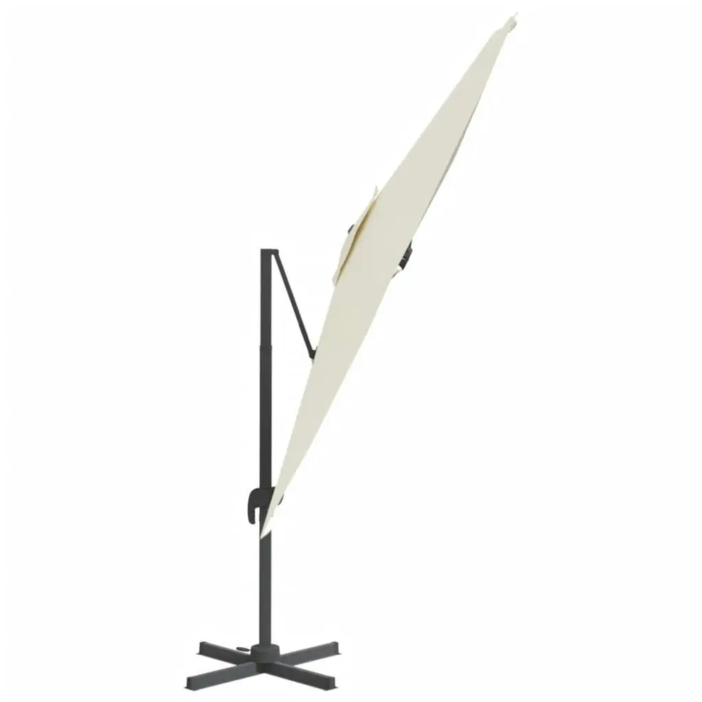 Cantilever Umbrella with Aluminium Pole Sand White 300x300 cm 319911