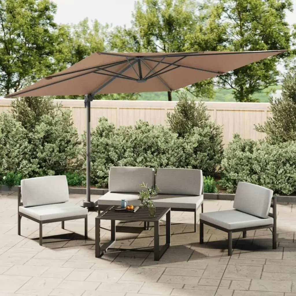 Cantilever Umbrella with Aluminium Pole Taupe 400x300 cm 319918