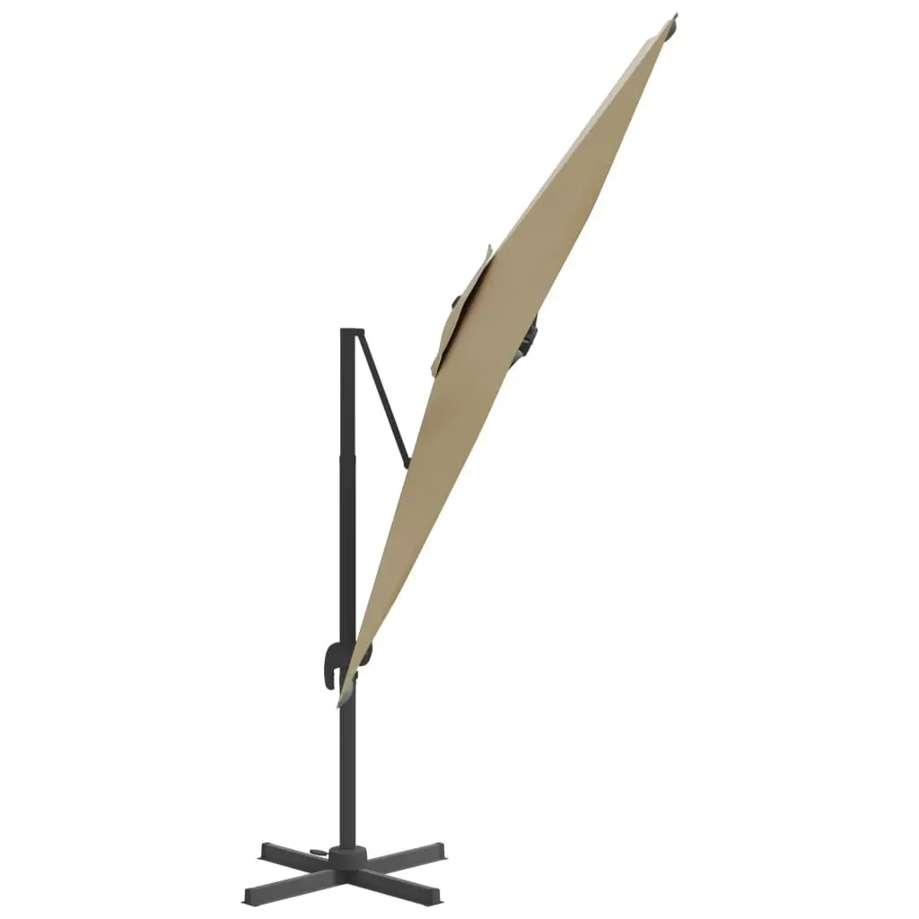 Cantilever Umbrella with Aluminium Pole Taupe 400x300 cm 319918