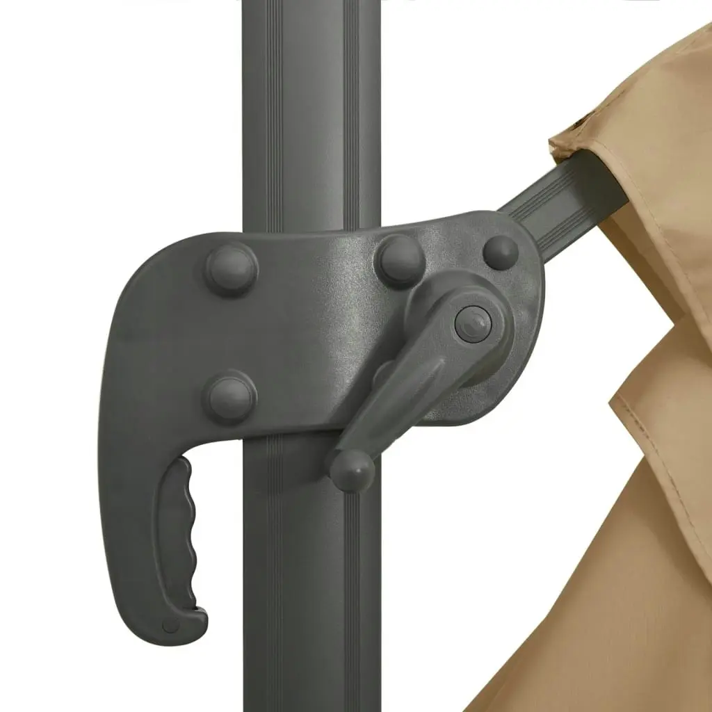 Cantilever Umbrella with Aluminium Pole Taupe 400x300 cm 319918