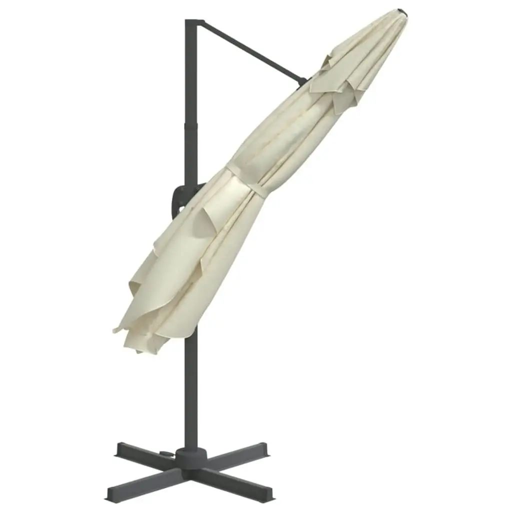 Cantilever Umbrella with Aluminium Pole Sand White 400x300 cm 319912