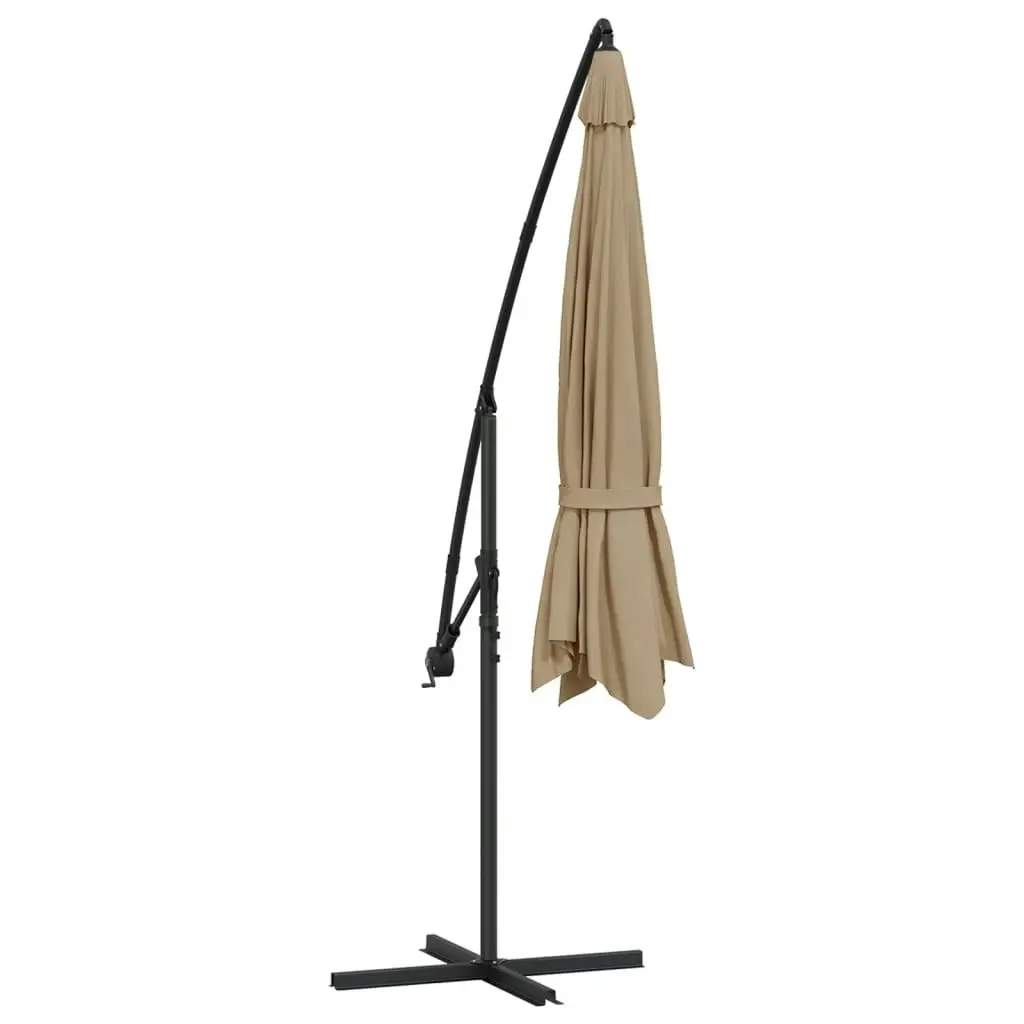 Cantilever Umbrella with Aluminium Pole 350 cm Taupe 44506