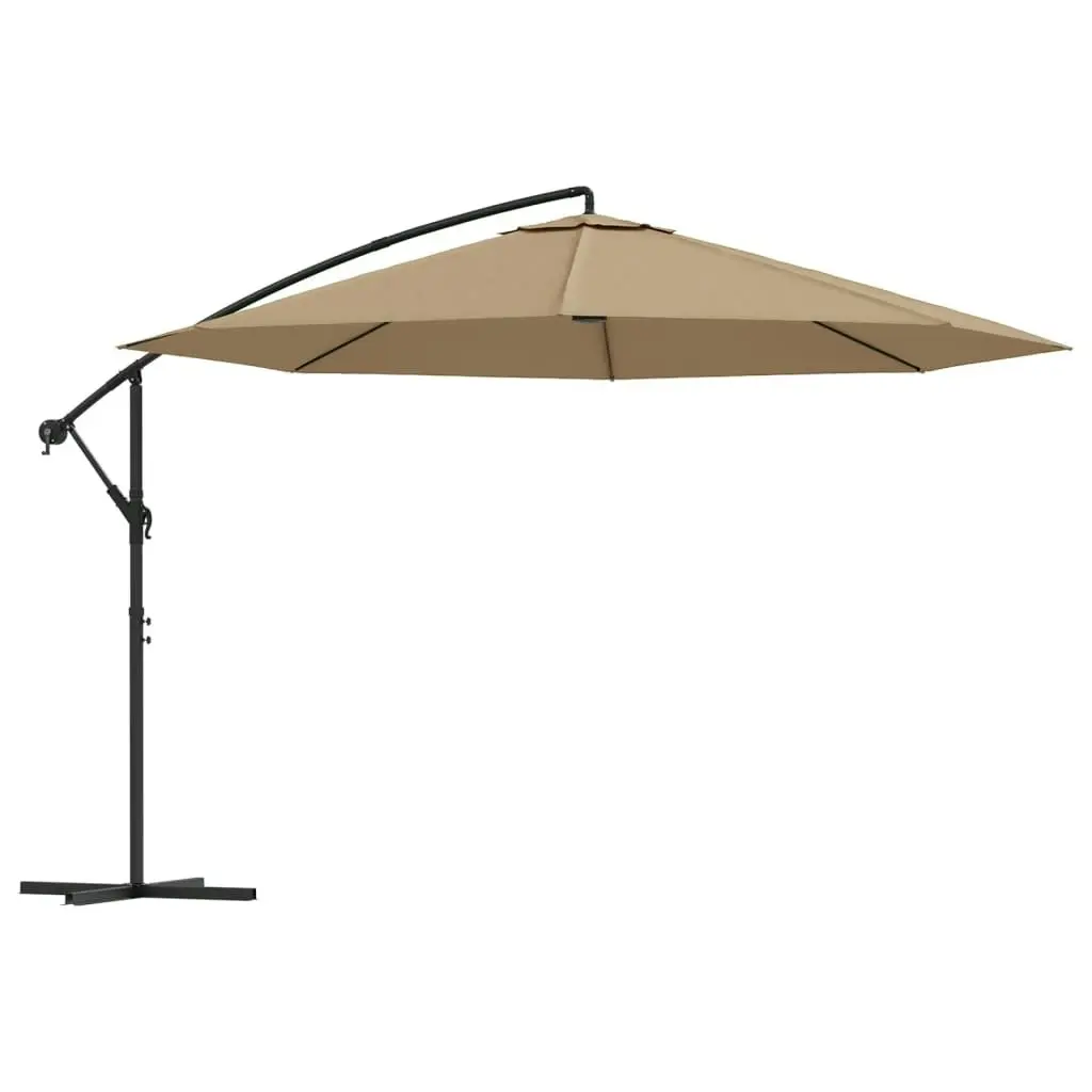 Cantilever Umbrella with Aluminium Pole 350 cm Taupe 44506