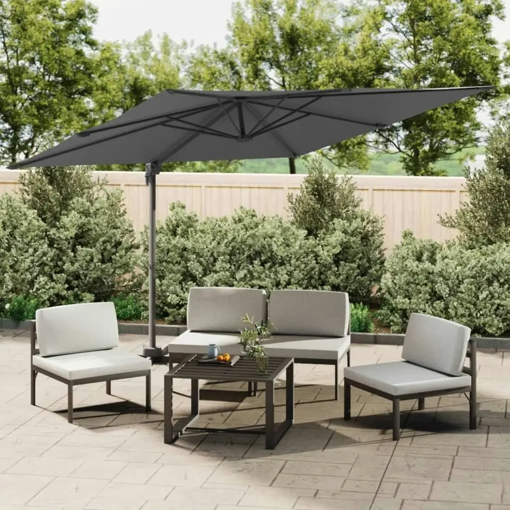 Cantilever Umbrella with Aluminium Pole Anthracite 400x300 cm 319916