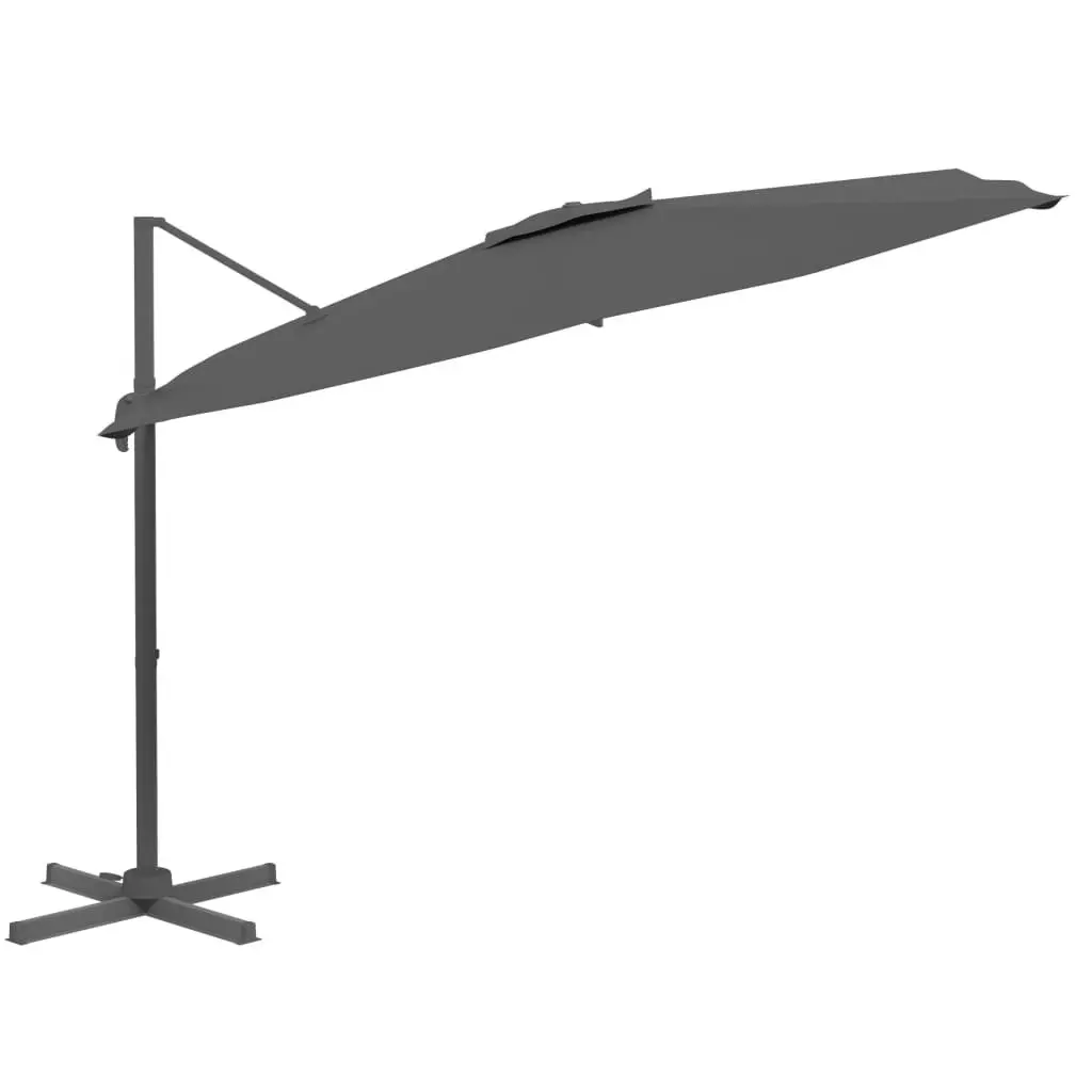 Cantilever Umbrella with Aluminium Pole Anthracite 400x300 cm 319916