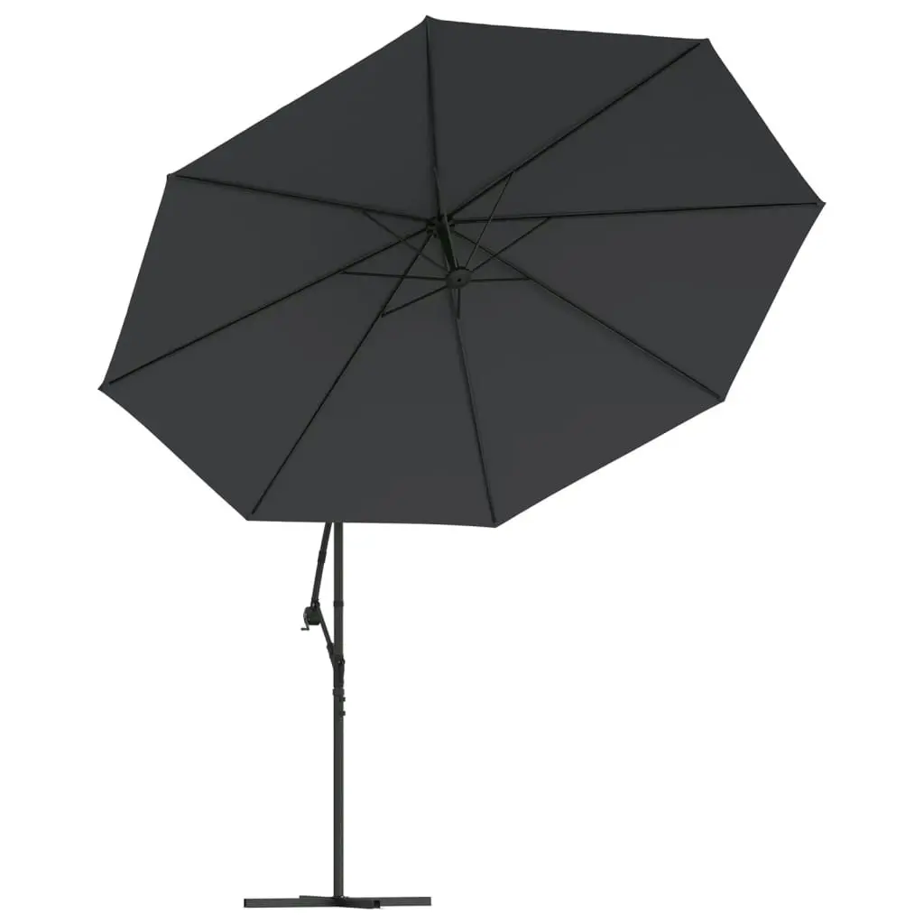 Cantilever Umbrella with LED Lights Black 350 cm 313784