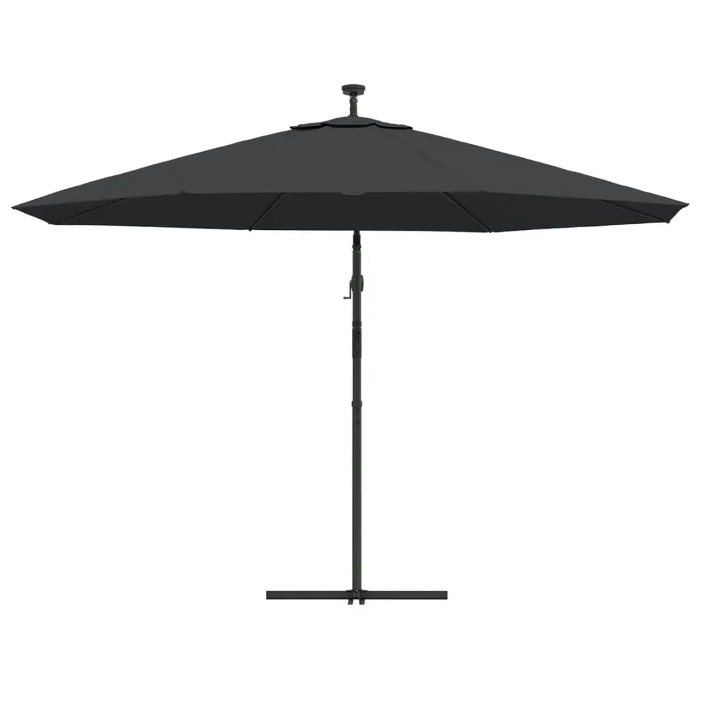 Cantilever Umbrella with LED Lights Black 350 cm 313784