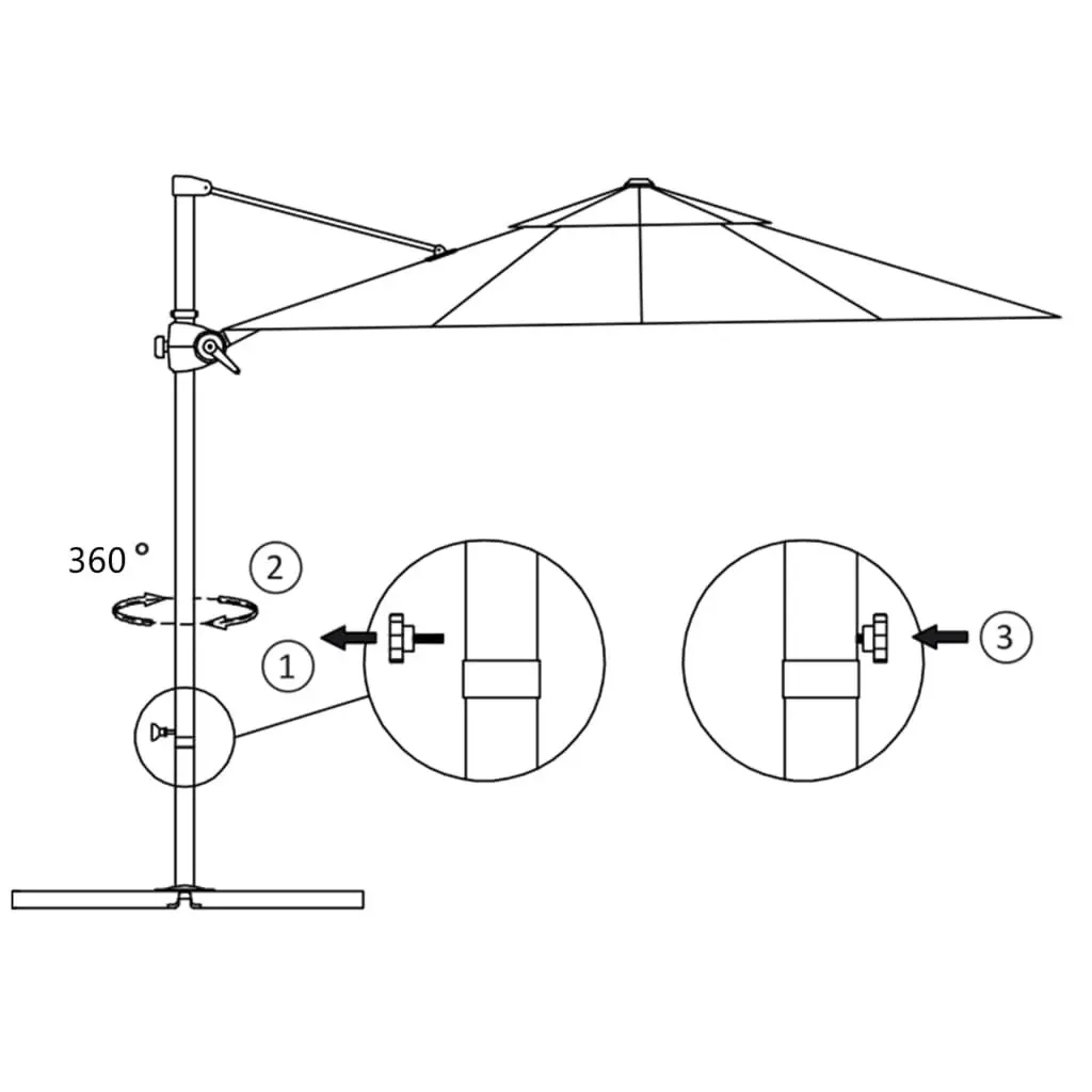 Cantilever Umbrella with Steel Pole Taupe 250x250 cm 44627