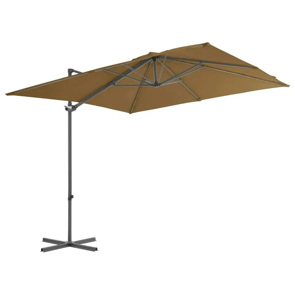 Cantilever Umbrella with Steel Pole Taupe 250x250 cm 44627