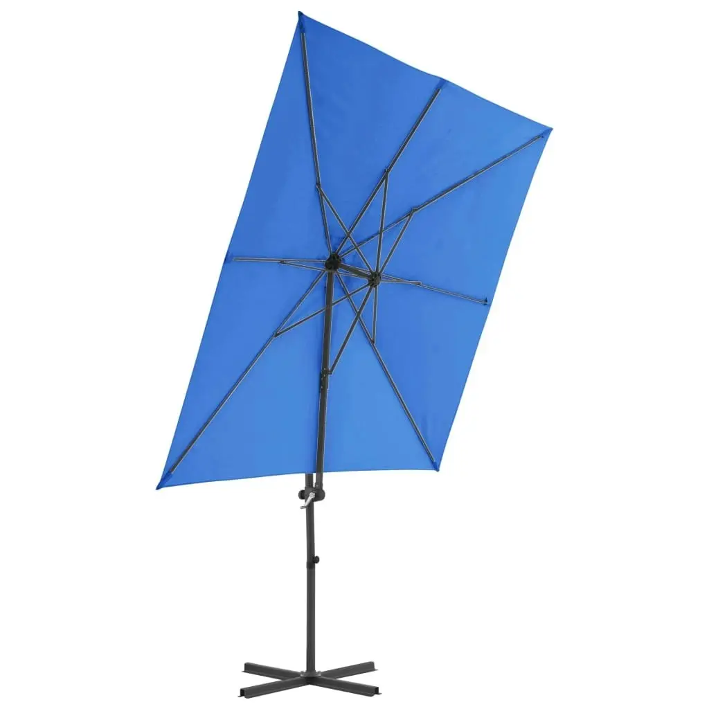 Cantilever Umbrella with Steel Pole Azure Blue 250x250 cm 46991