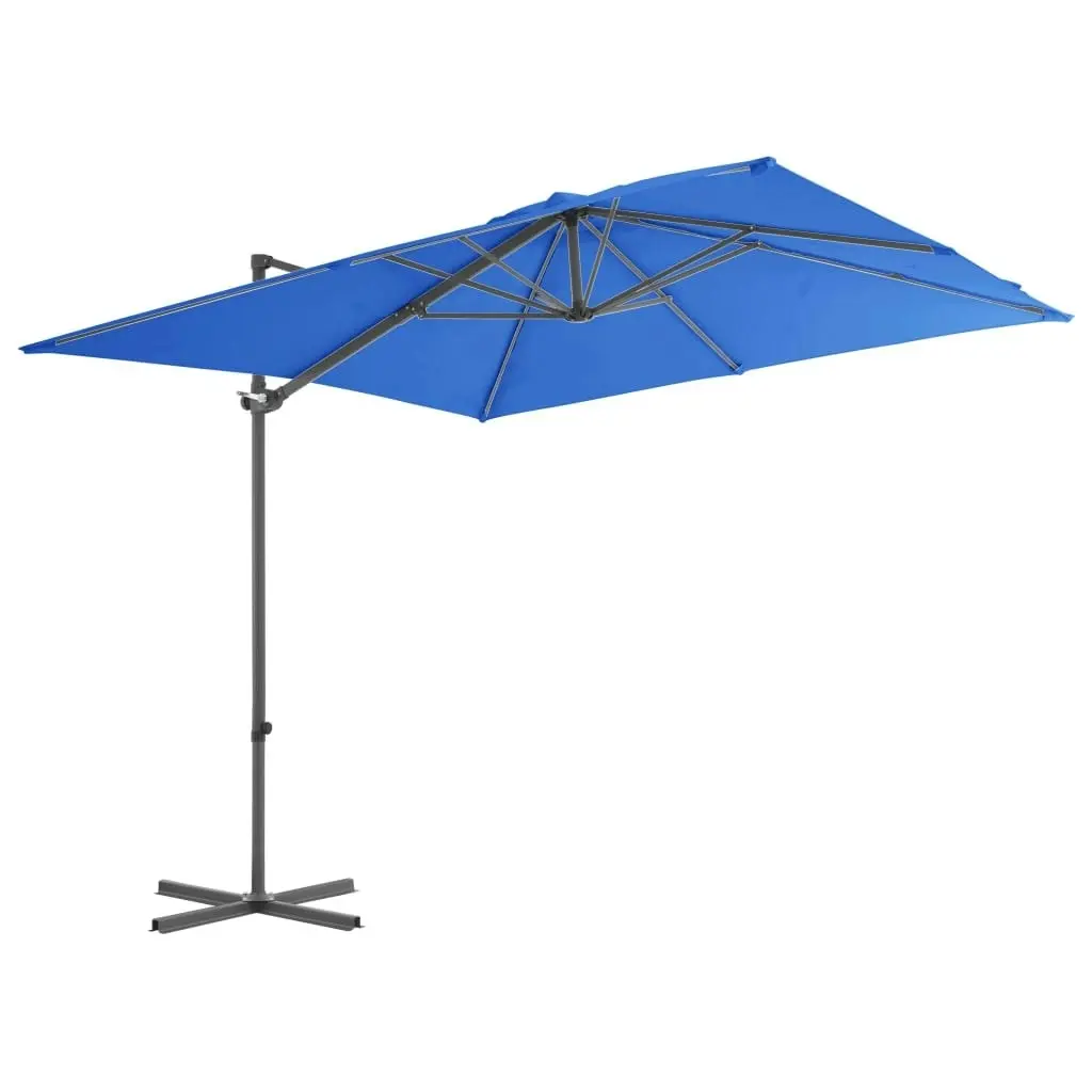 Cantilever Umbrella with Steel Pole Azure Blue 250x250 cm 46991