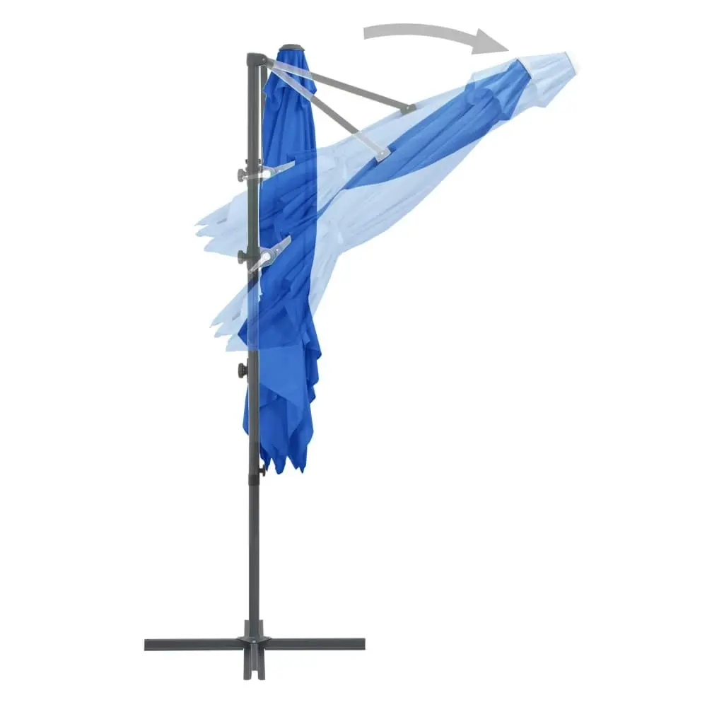 Cantilever Umbrella with Steel Pole Azure Blue 250x250 cm 46991