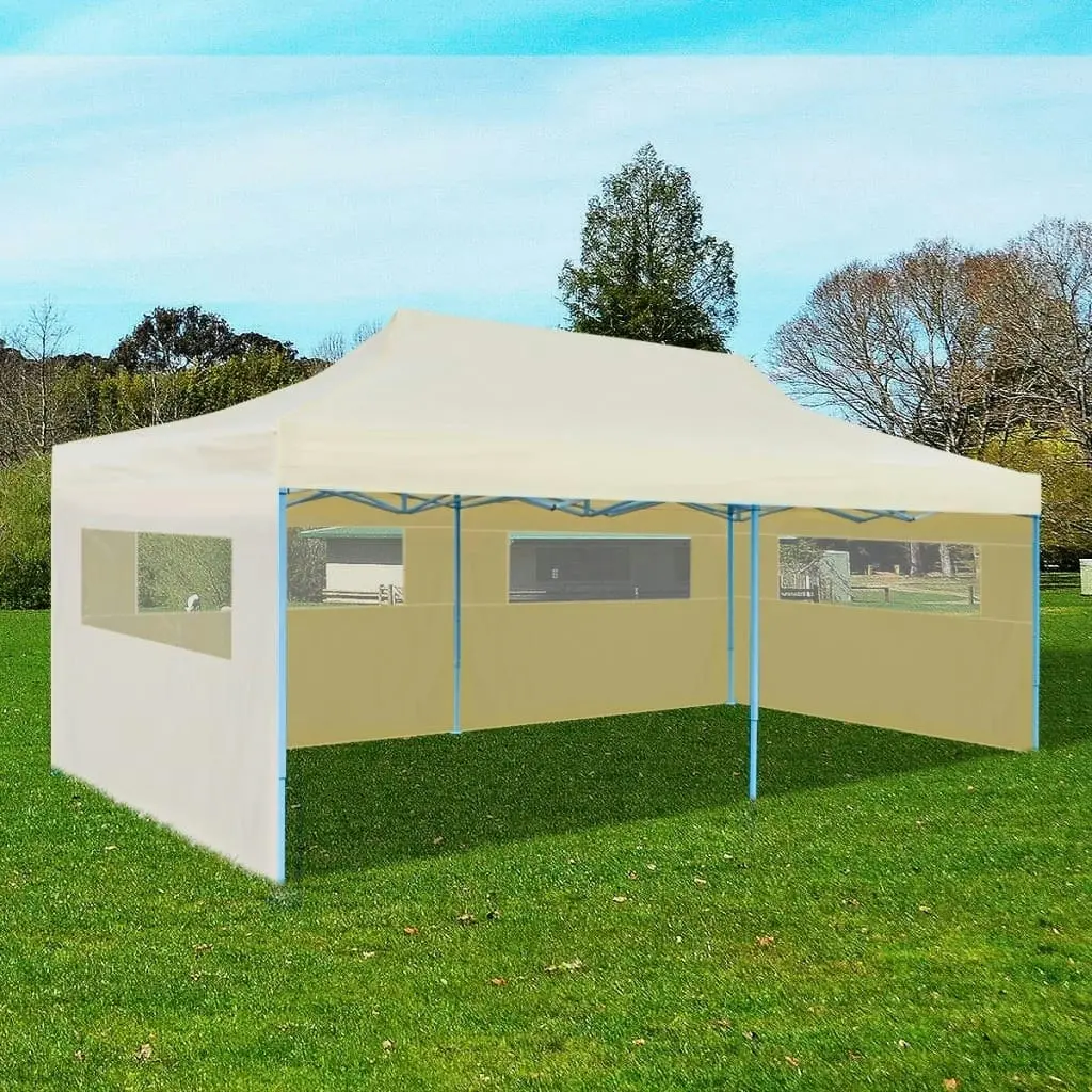 Cream Foldable Pop-up Party Tent 3 x 6 m 41582