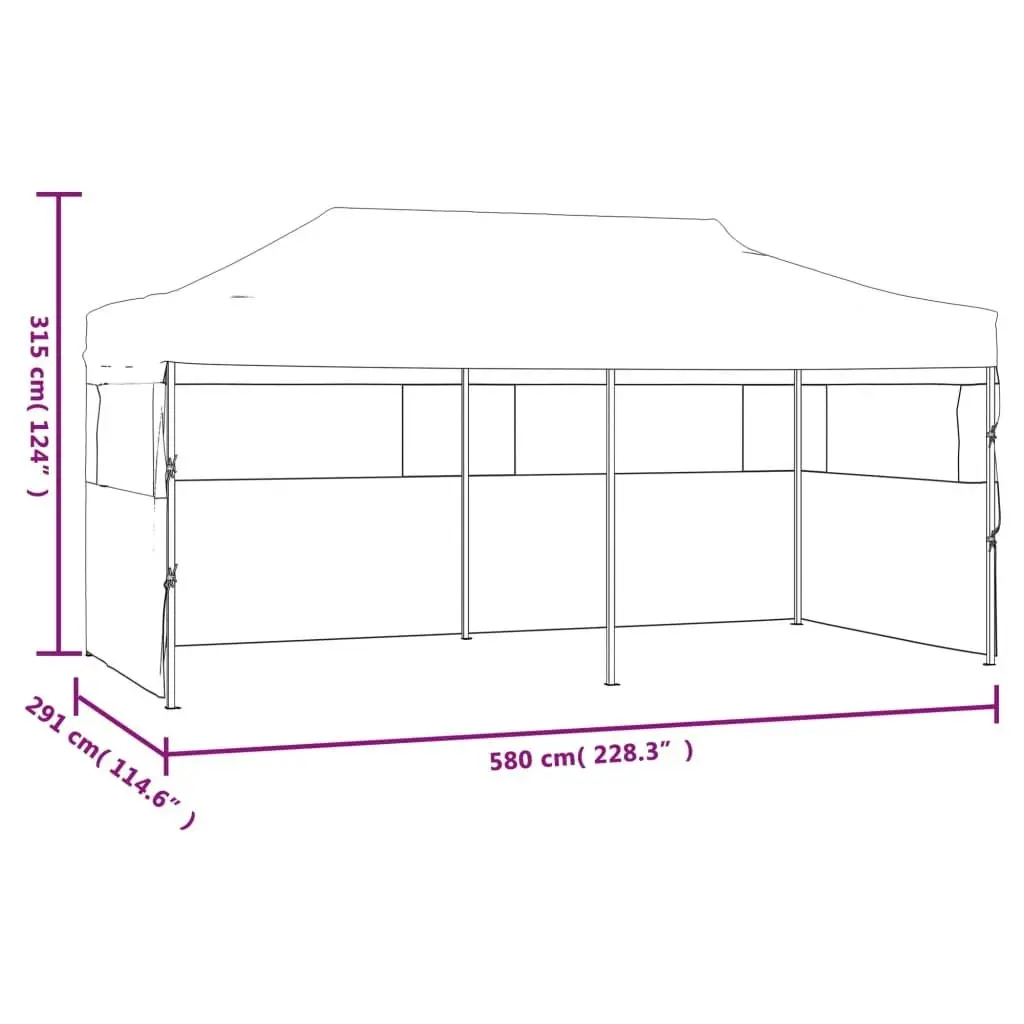 Cream Foldable Pop-up Party Tent 3 x 6 m 41582